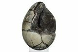Septarian Dragon Egg Geode - Black Crystals #246064-1